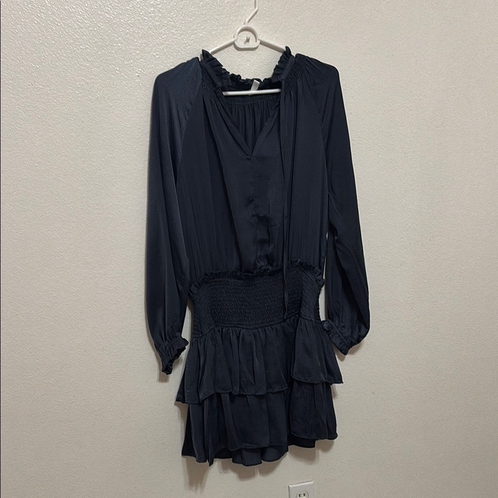 Glam Black Ruffled Dress